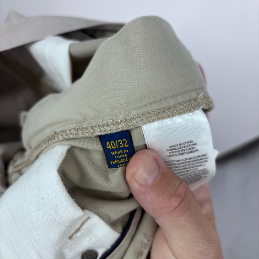 Polo Ralph Lauren 5 Pocket Chino Pants Mens 40x31 (Tag 40x32) Khaki Stretch Prep - Picture 10 of 11